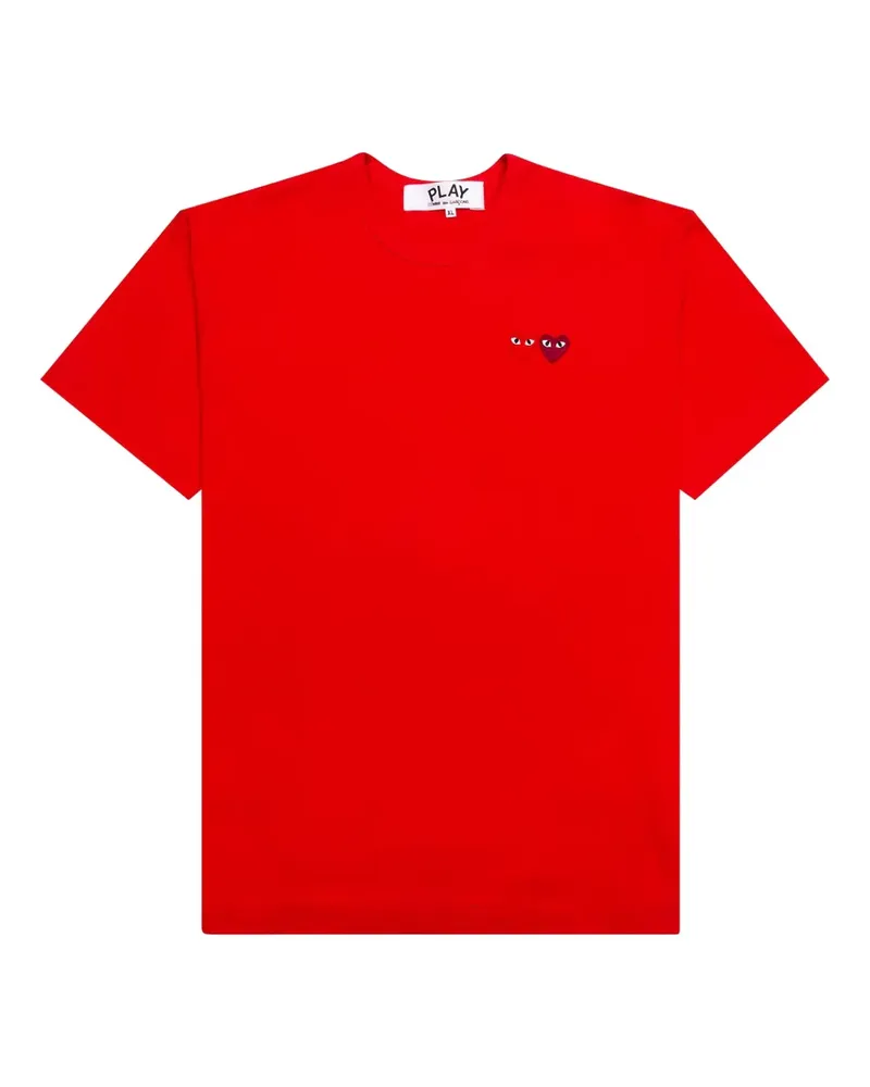 Comme des Garçons T-Shirt mit Herz-Patches - Rot Rot
