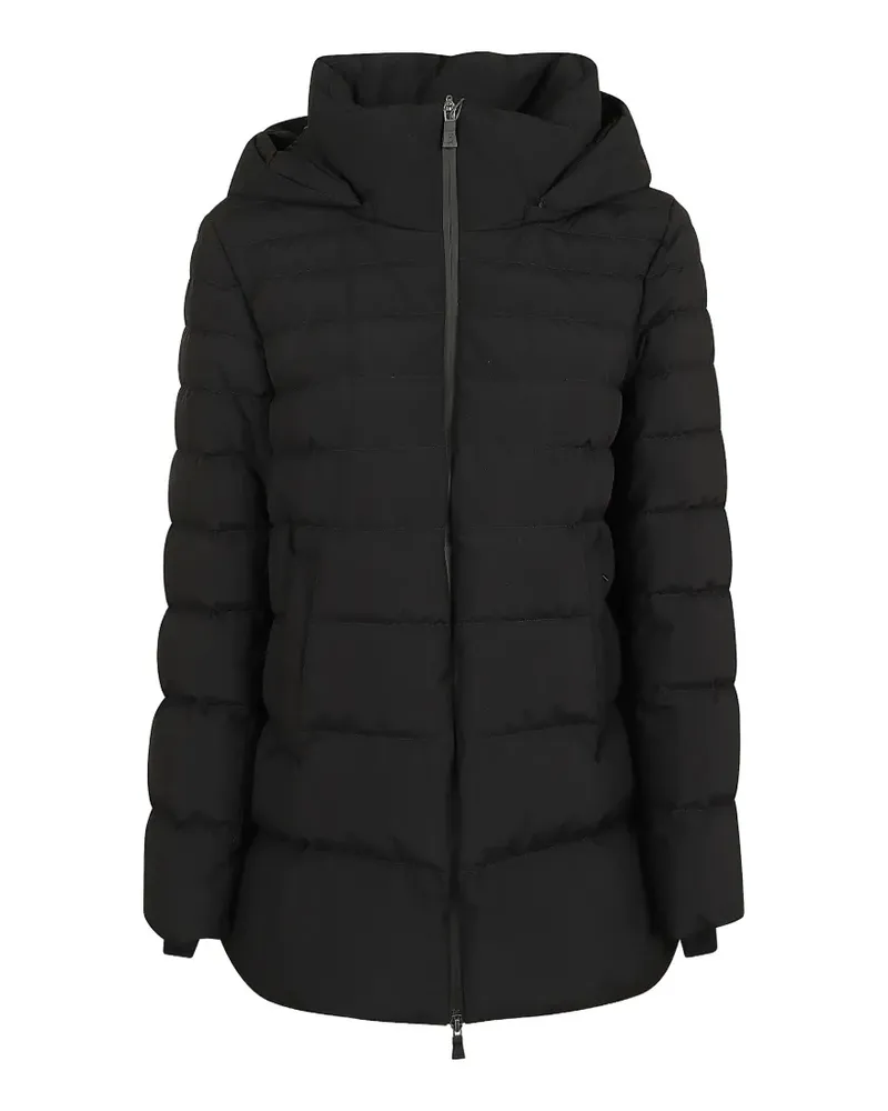 Herno Gefütterte Kapuzenjacke - Schwarz Schwarz