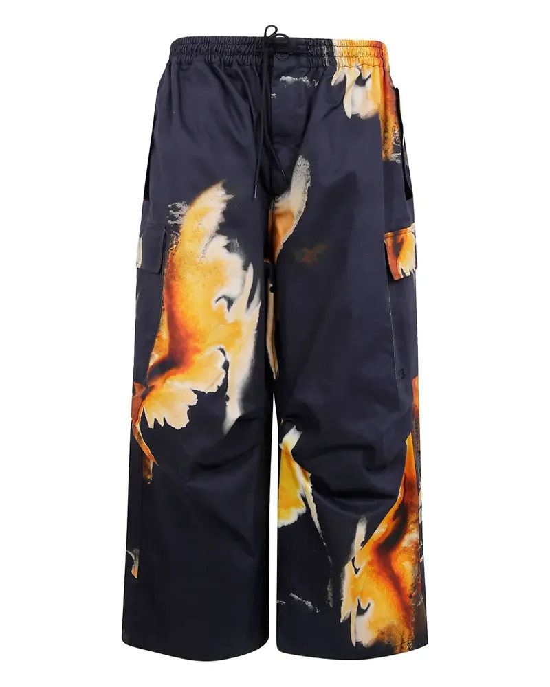 Y-3 Hose mit abstraktem Muster - Blau Blau
