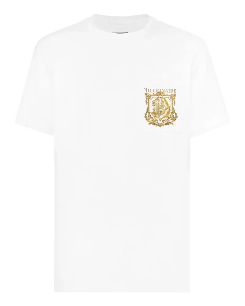 Billionaire T-Shirt mit Wappen-Print - Weiß Weiß