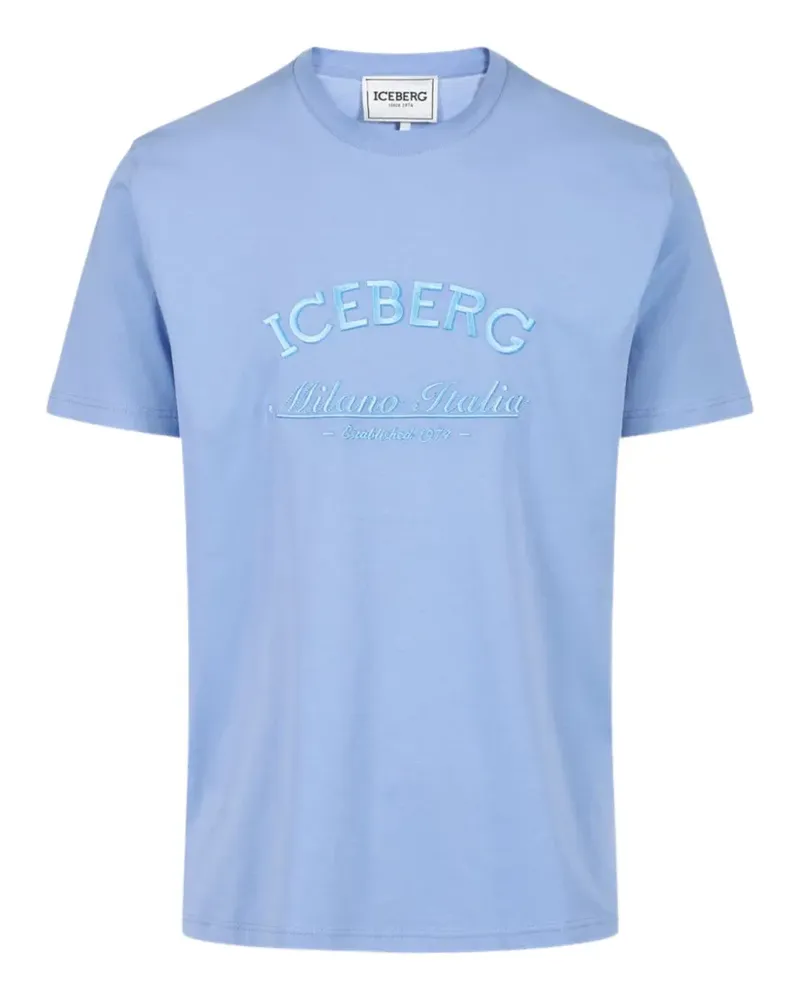 Iceberg embroidered T-shirt - Blau Blau