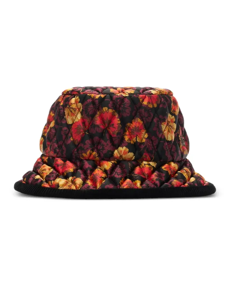 Burberry Gesteppter Fischerhut mit Geranien-Print - Rot Rot