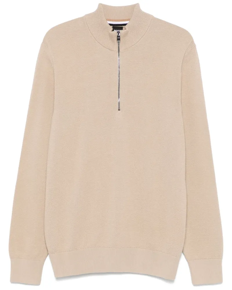 HUGO BOSS Pullover mit Reißverschluss - Nude Nude