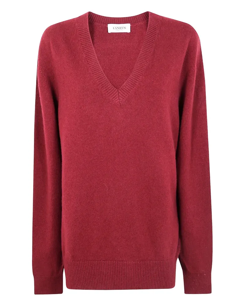 Laneus v-neck merino-wool sweater - Rot Rot