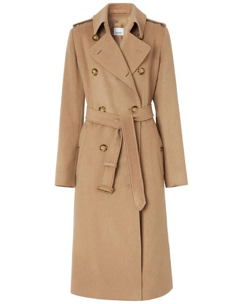 Burberry Kensington Trenchcoat aus Kaschmir - Nude Nude