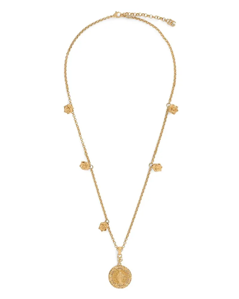 Dolce & Gabbana Halskette mit Medaillon-Anhänger - Gold Gold