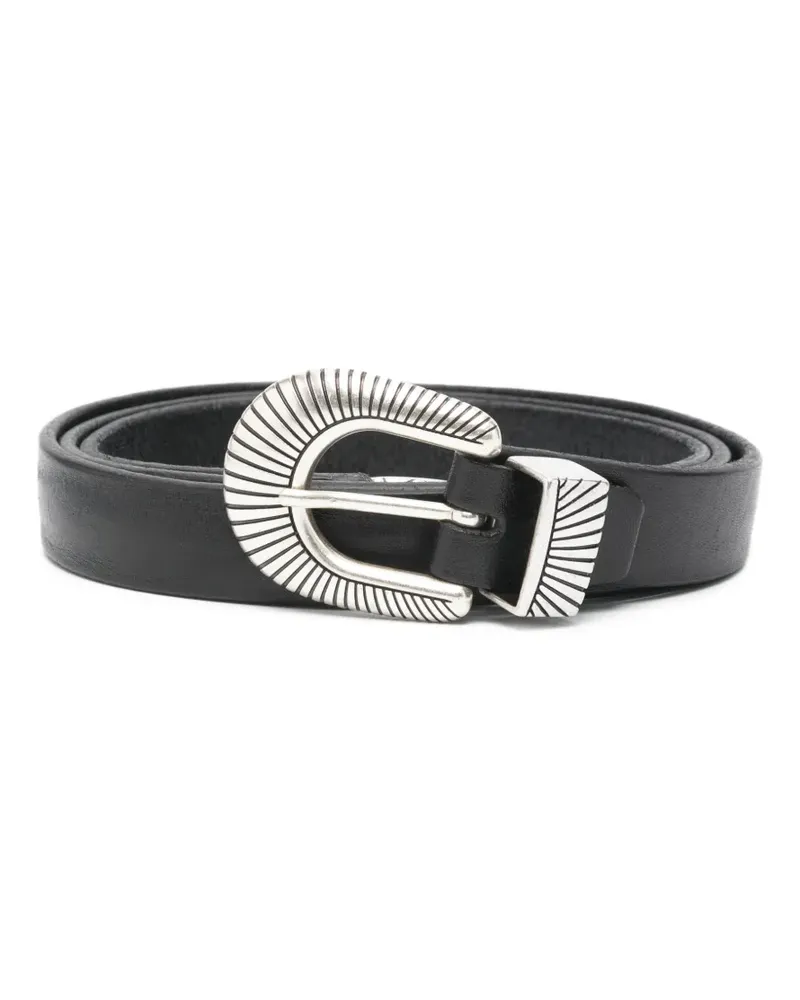 ERALDO Gürtel mit texturierter Schnalle - Schwarz Schwarz
