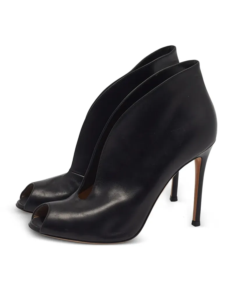 Gianvito Rossi Vamp Stiefeletten mit Peeptoe - Schwarz Schwarz