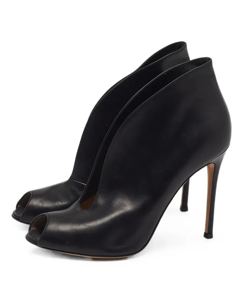 Gianvito Rossi Vamp peep-toe ankle boots - Schwarz Schwarz