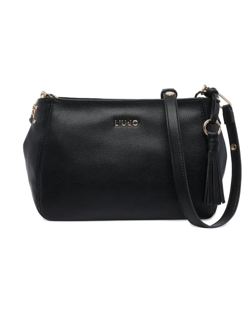 Liu Jo Schultertasche mit Logo-Schild - Schwarz Schwarz