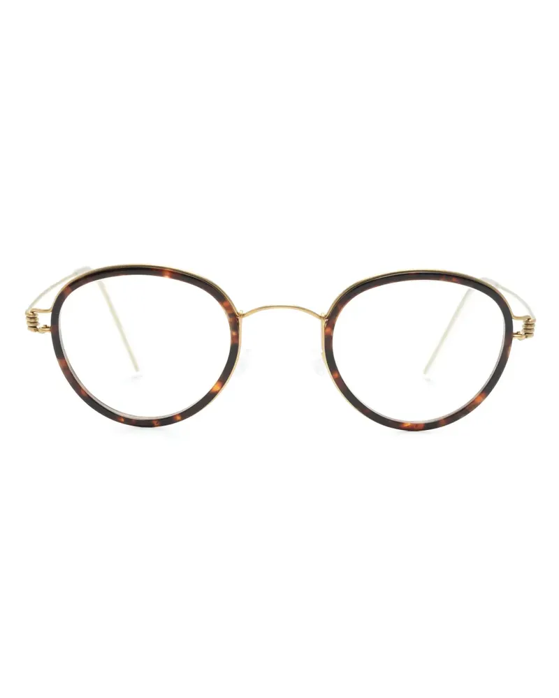 Lindberg Jackie Brille mit geometrischem Gestell - Gold Gold