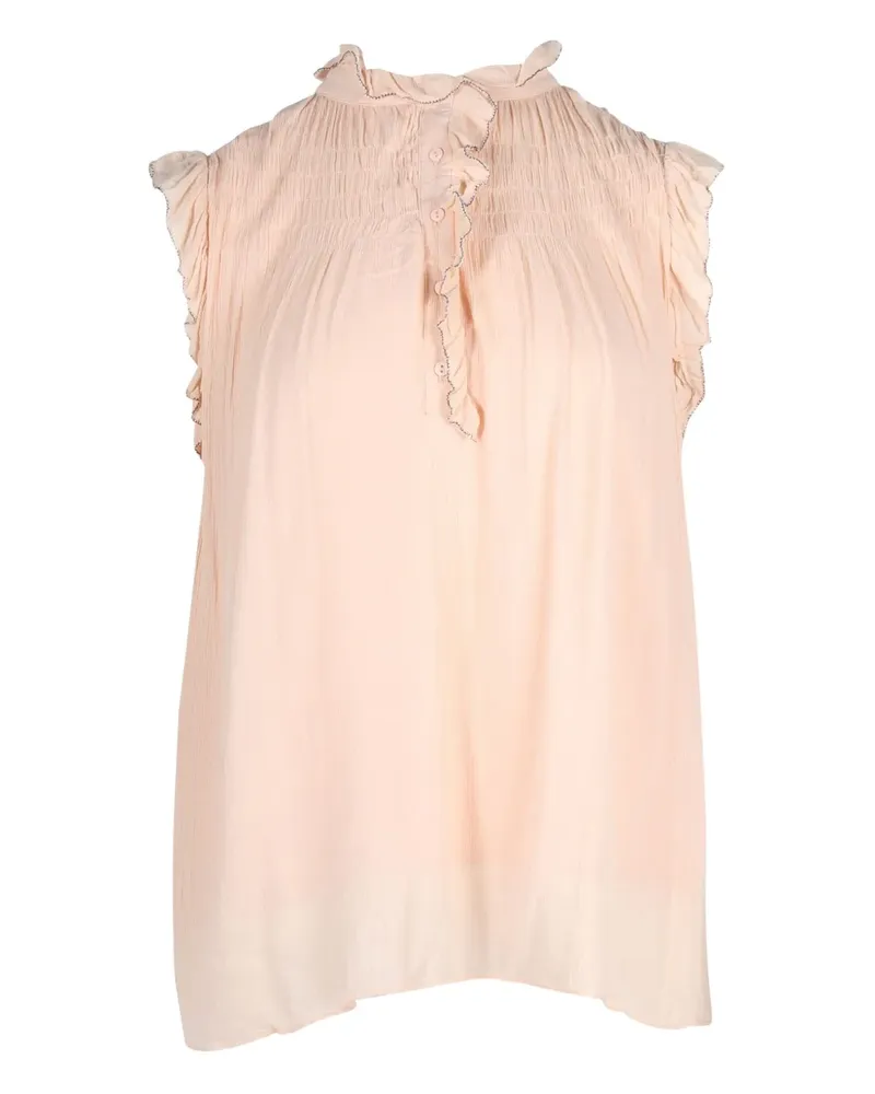 ba&sh shirred ruffle blouse - Rosa Rosa