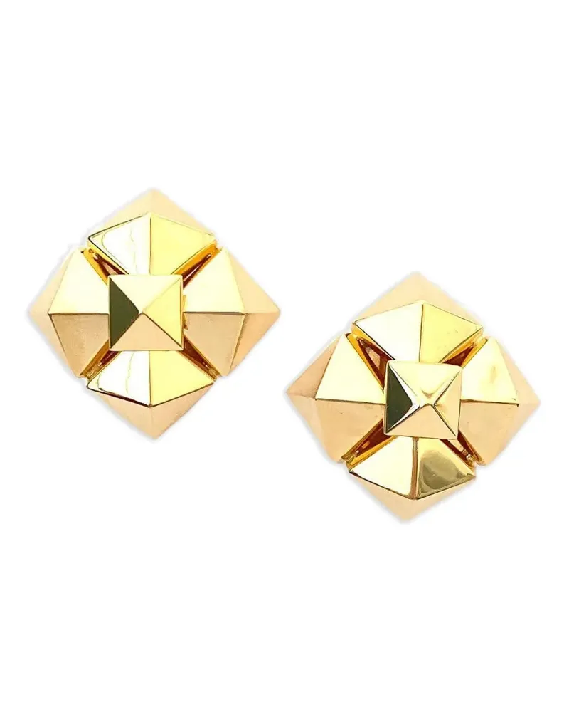 Brooks Brothers 18kt Pyramid Cluster Gelbgoldohrringe Gold