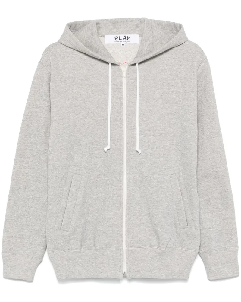 Comme des Garçons Hoodie mit ikonischem Herz-Patch - Grau Grau