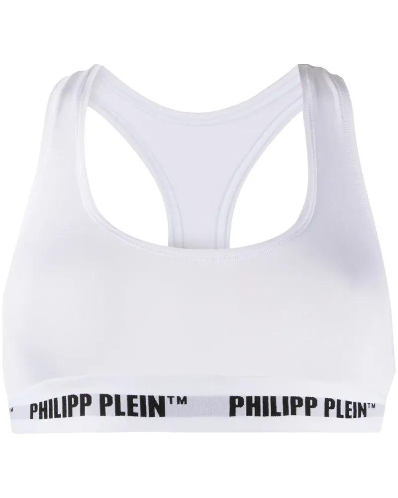 Philipp Plein Sport-BH mit Logos - Weiß Weiß