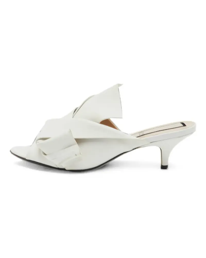 N° 21 Peeptoe-Mules mit Absatz - Weiß Weiß