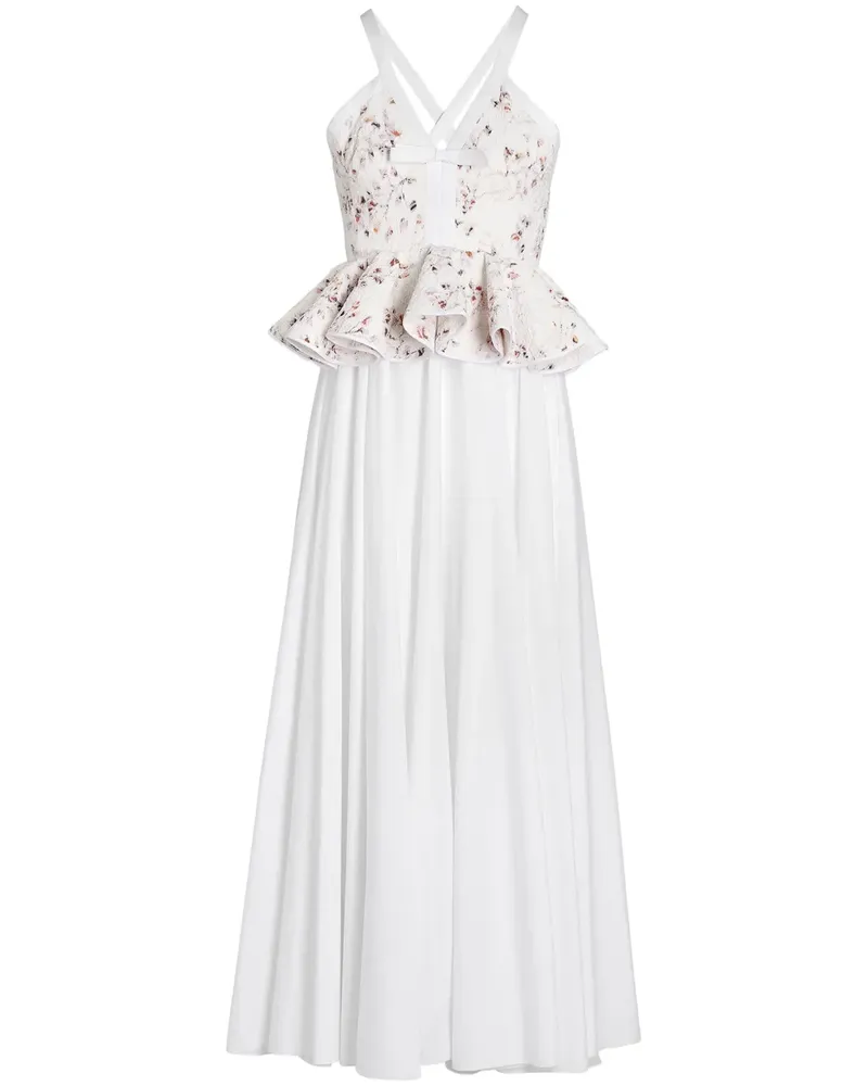 Giambattista Valli Jacquard-Kleid mit Blumenmuster - Weiß Weiß