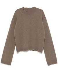 Uma Wang Pullover im Distressed-Look Nude