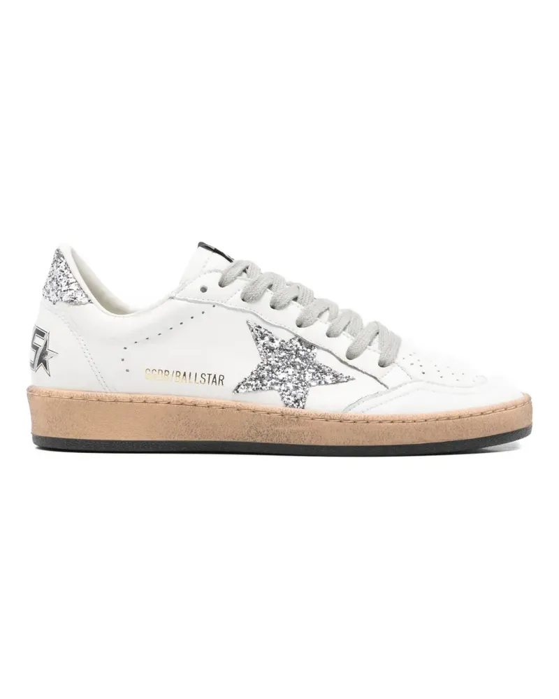 Golden Goose Sneakers mit Glitzer-Sternen - Weiß Weiß