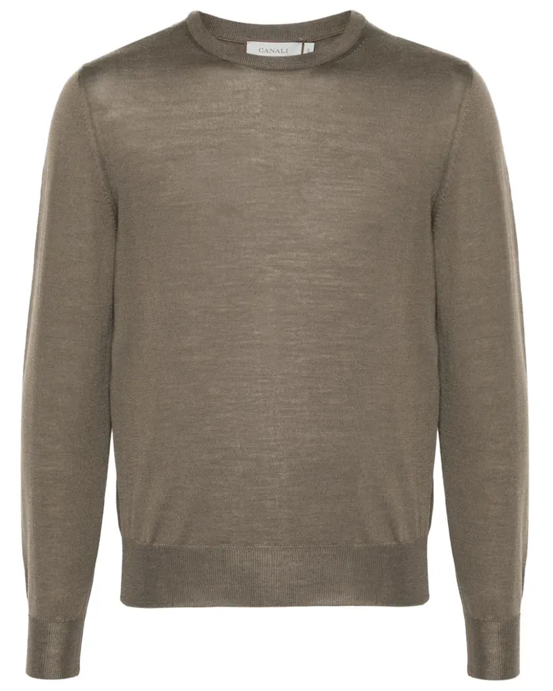 Canali Fein gestrickter Pullover - Braun Braun