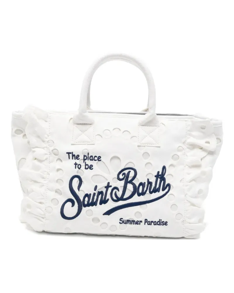 MC2 Saint Barth Colette Volant Tote Bag mit Stickerei - Weiß Weiß