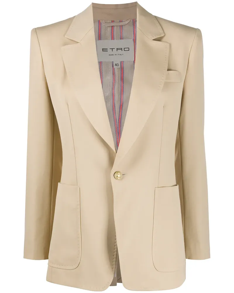 Etro Einreihiger Blazer - Nude Nude