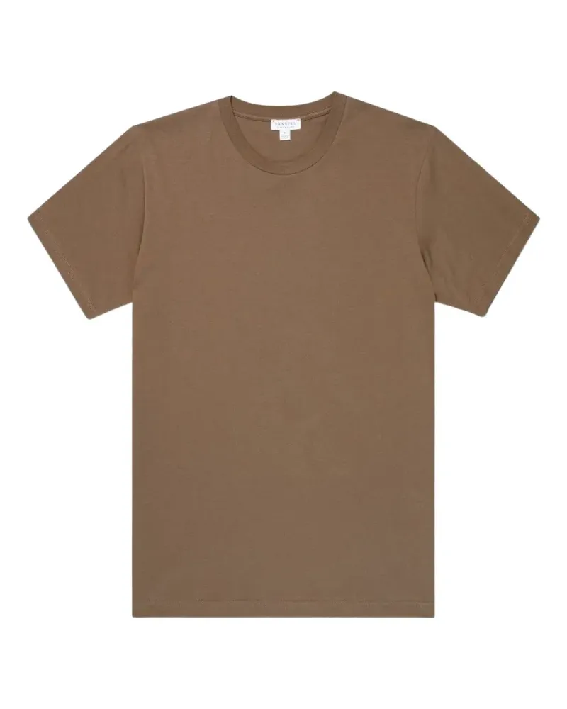 Sunspel Riviera crew-neck cotton T-shirt - Braun Braun
