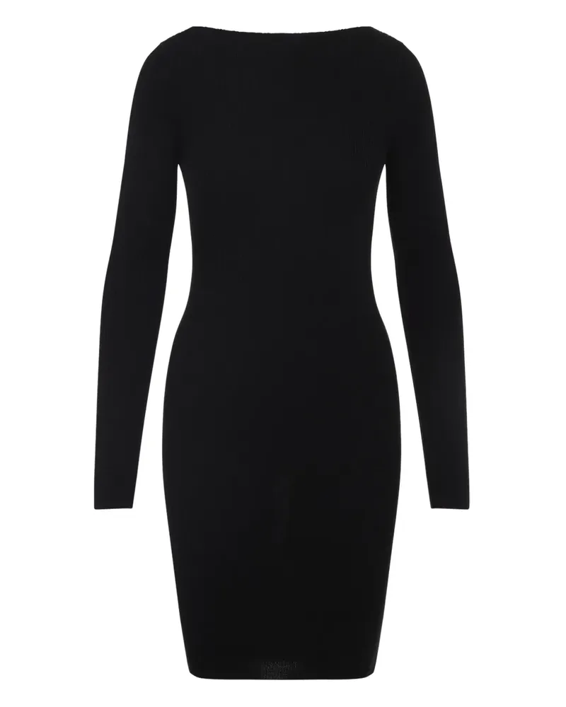 Rick Owens Geripptes Kleid - Schwarz Schwarz