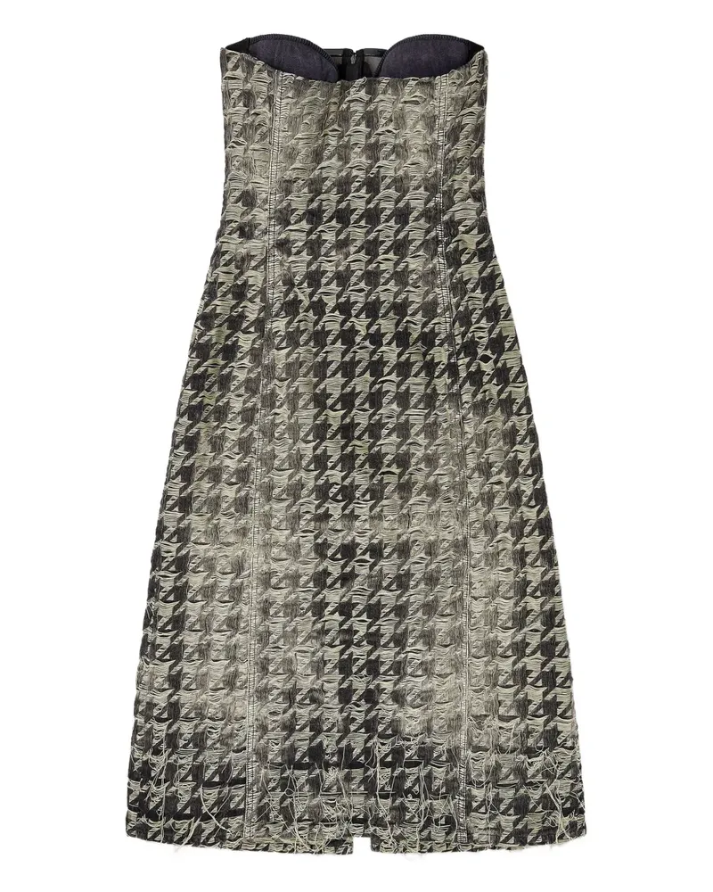 Diesel Kleid mit Hahnentrittmuster - Schwarz Schwarz