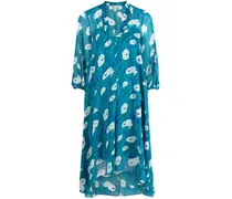 Ileana Ocean Chiffon-Kleid mit Print - Blau