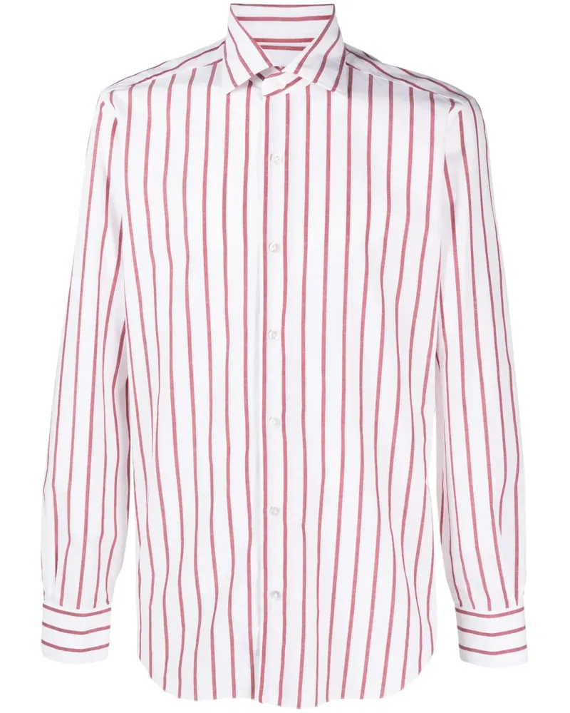 BARBA Gestreiftes Hemd - Rot Rot