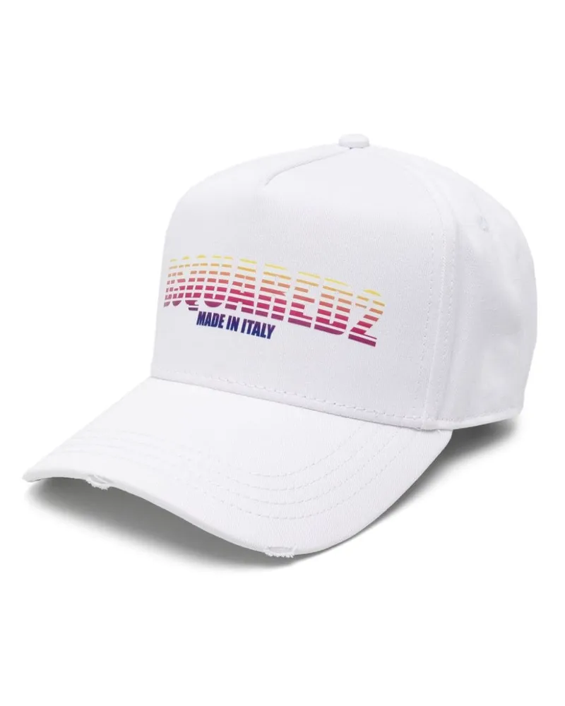 Dsquared2 Baseballkappe mit Logo-Print - Weiß Weiß