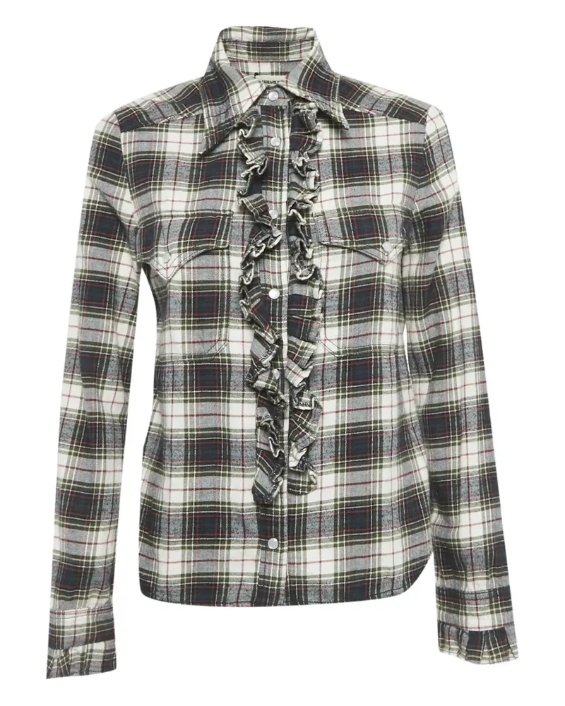 Zadig & Voltaire Gerüschtes Carreaux Hemd - Grün Grün