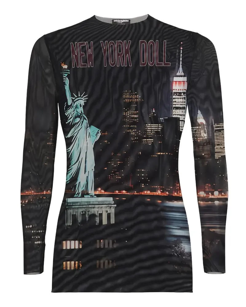 Dsquared2 x Vaquera T-Shirt mit rundem Ausschnitt - Schwarz Schwarz