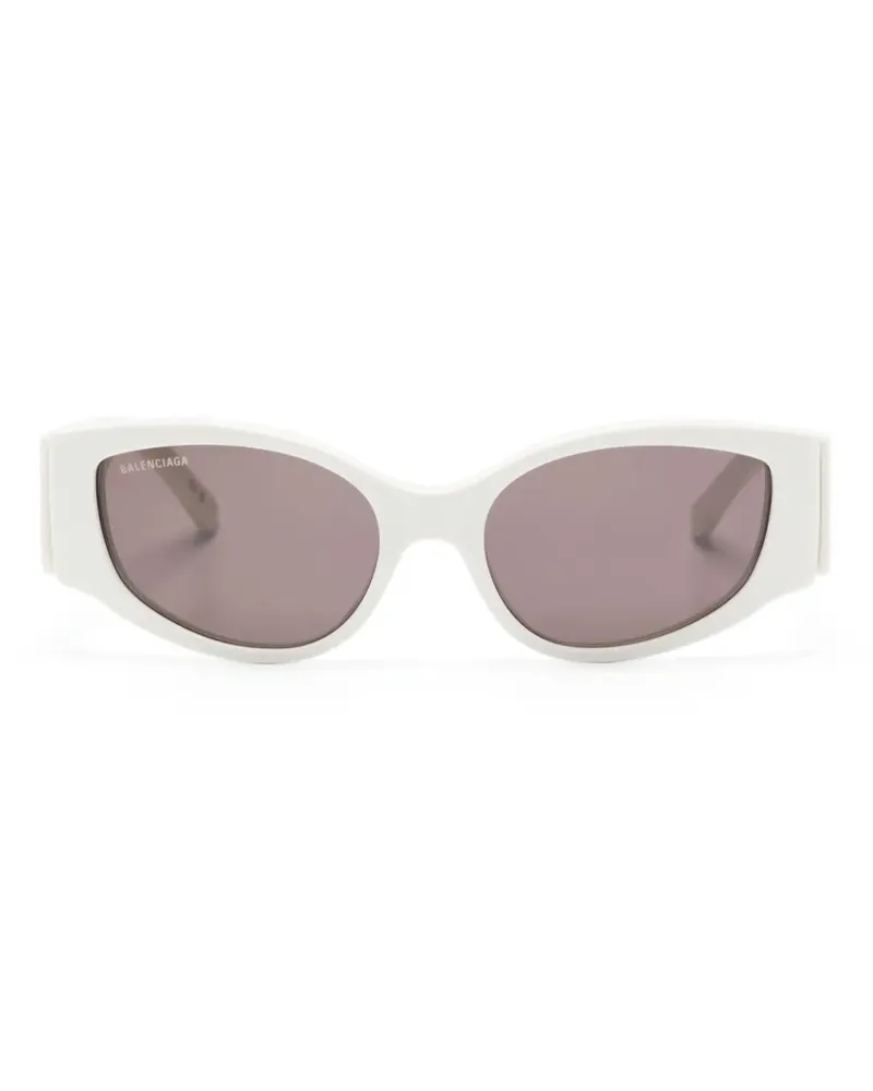 Balenciaga Sonnenbrille mit ovalem Gestell - Weiß Weiß