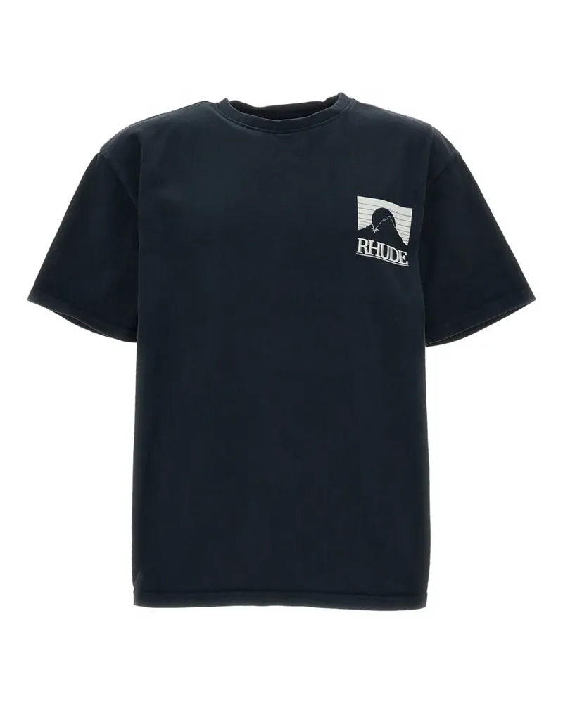 RHUDE T-Shirt mit grafischem Print - Schwarz Schwarz
