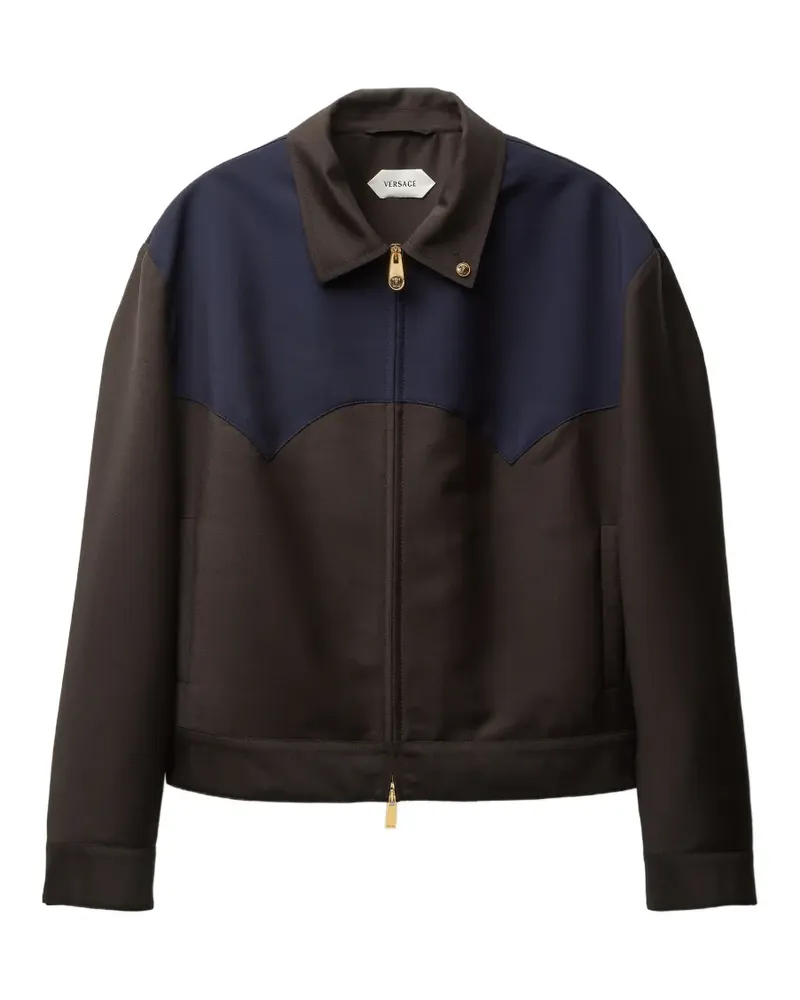 Versace wool-mohair zip blouson - Braun Braun