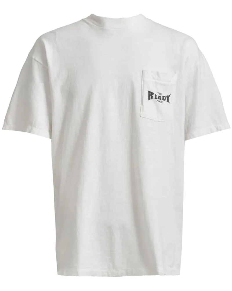 READYMADE T-Shirt mit Logo-Print - Weiß Weiß