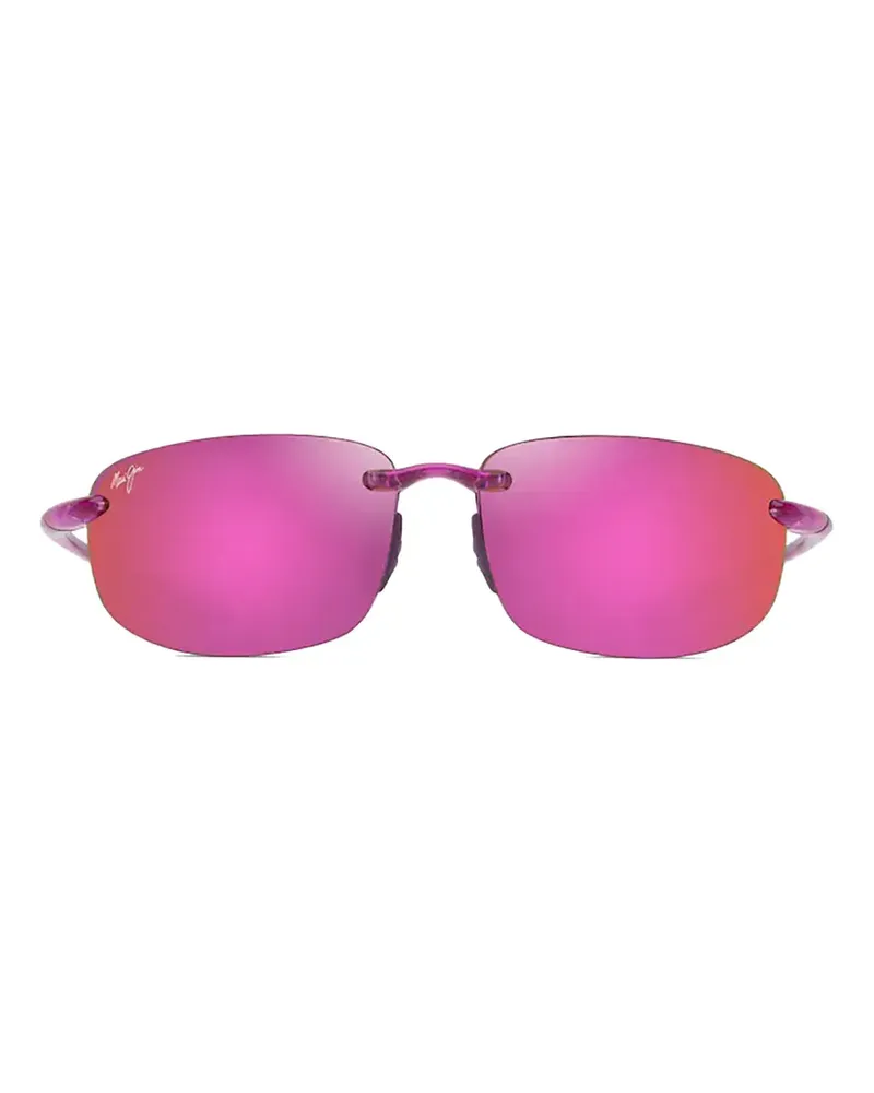 Maui Jim Ho'Okipa Sonnenbrille mit rechteckigem Gestell - Rosa Rosa