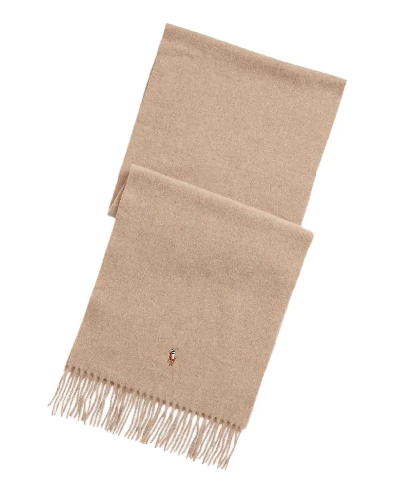 Ralph Lauren Pony Schal mit Fransenbesatz - Nude Nude