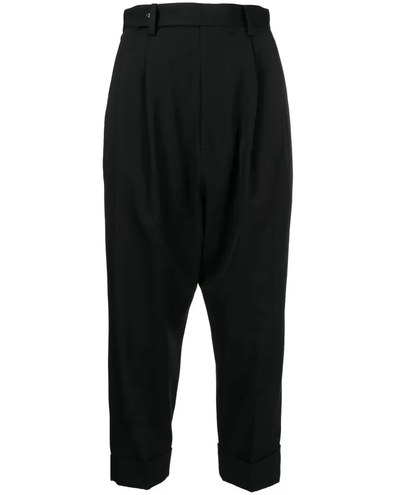 Yohji Yamamoto Cropped-Hose - Schwarz Schwarz