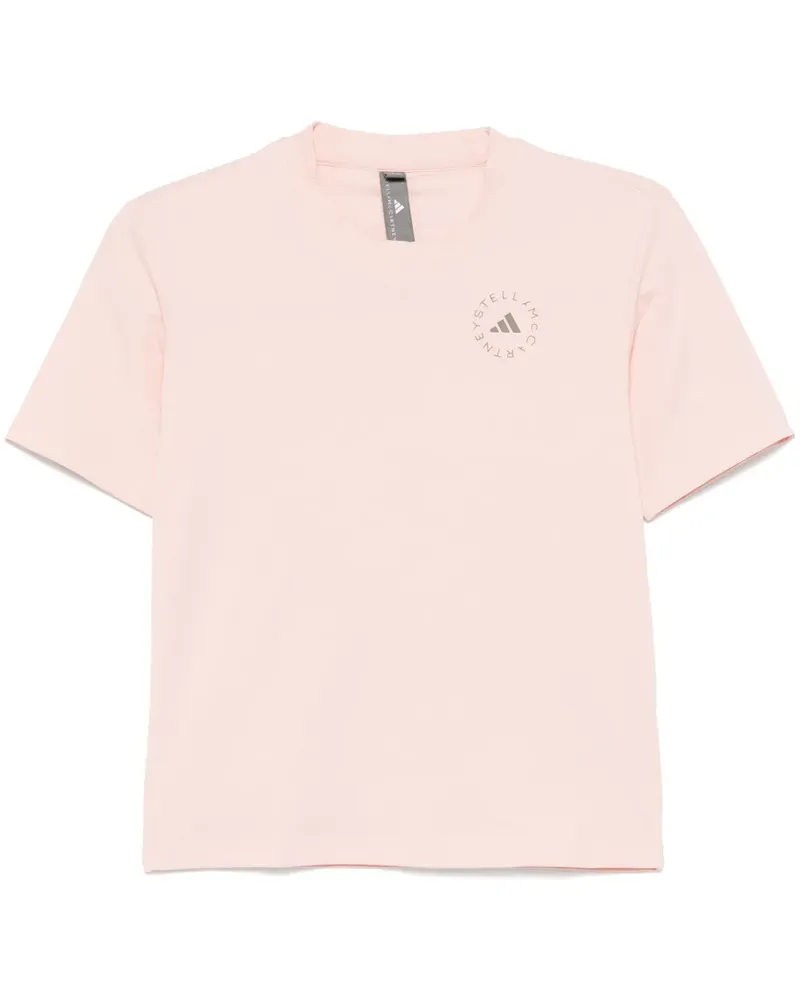 adidas T-Shirt mit Logo-Print - Rosa Rosa