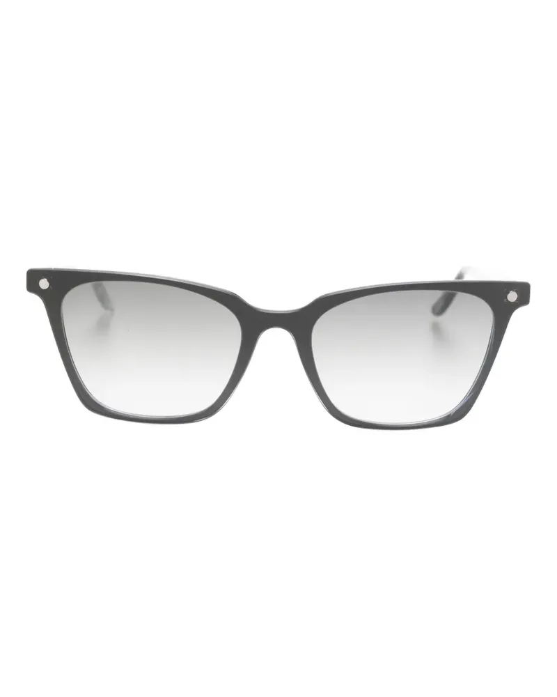 SNOB Milano Sonnenbrille mit eckigem Gestell - Schwarz Schwarz