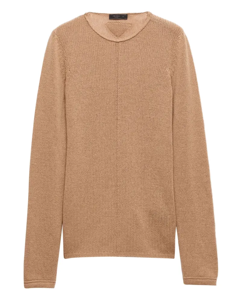Prada Kaschmirpullover mit rundem Ausschnitt - Braun Braun