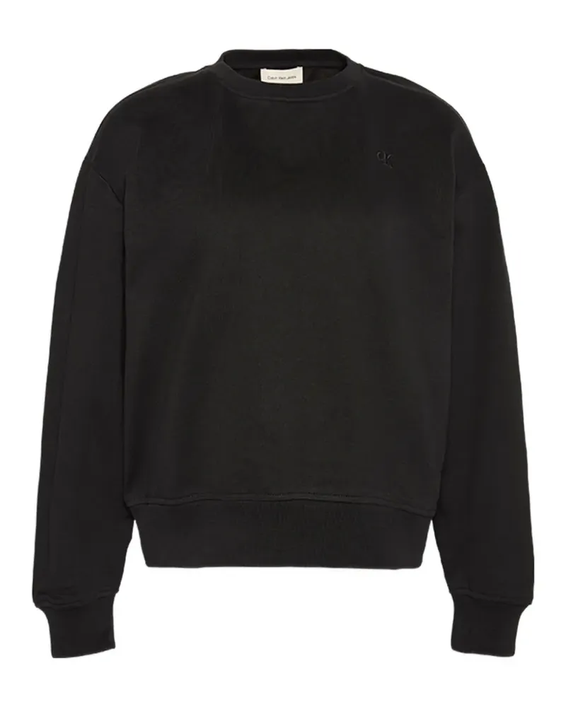 Calvin Klein Sweatshirt mit Logo - Schwarz Schwarz