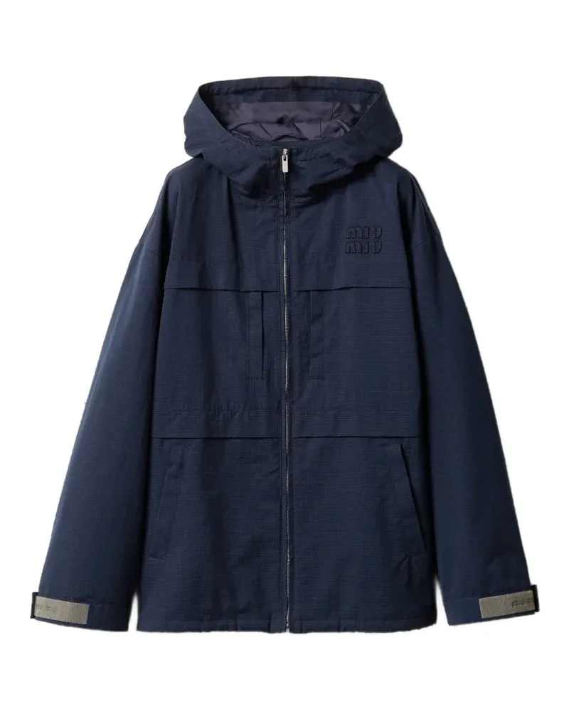Miu Miu Parka mit Kordelzug - Blau Blau