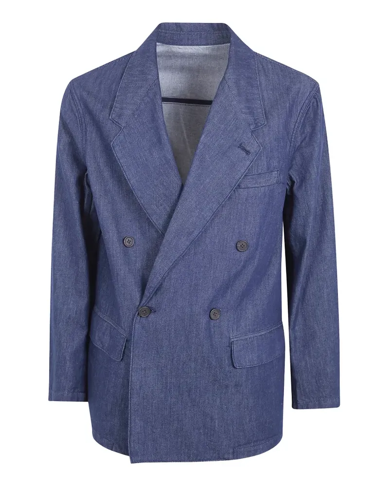 Emporio Armani double-breasted denim blazer - Blau Blau