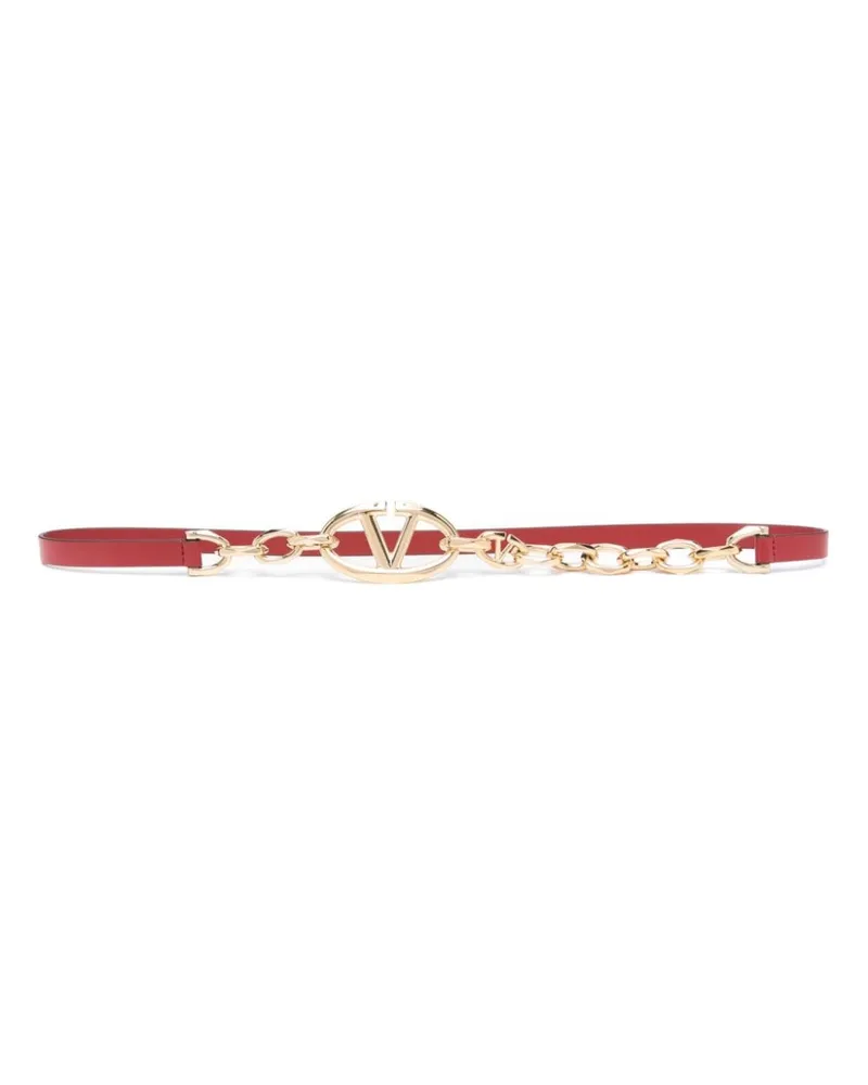 Valentino Garavani VLogo Signature Gürtel aus Leder - Rot Rot