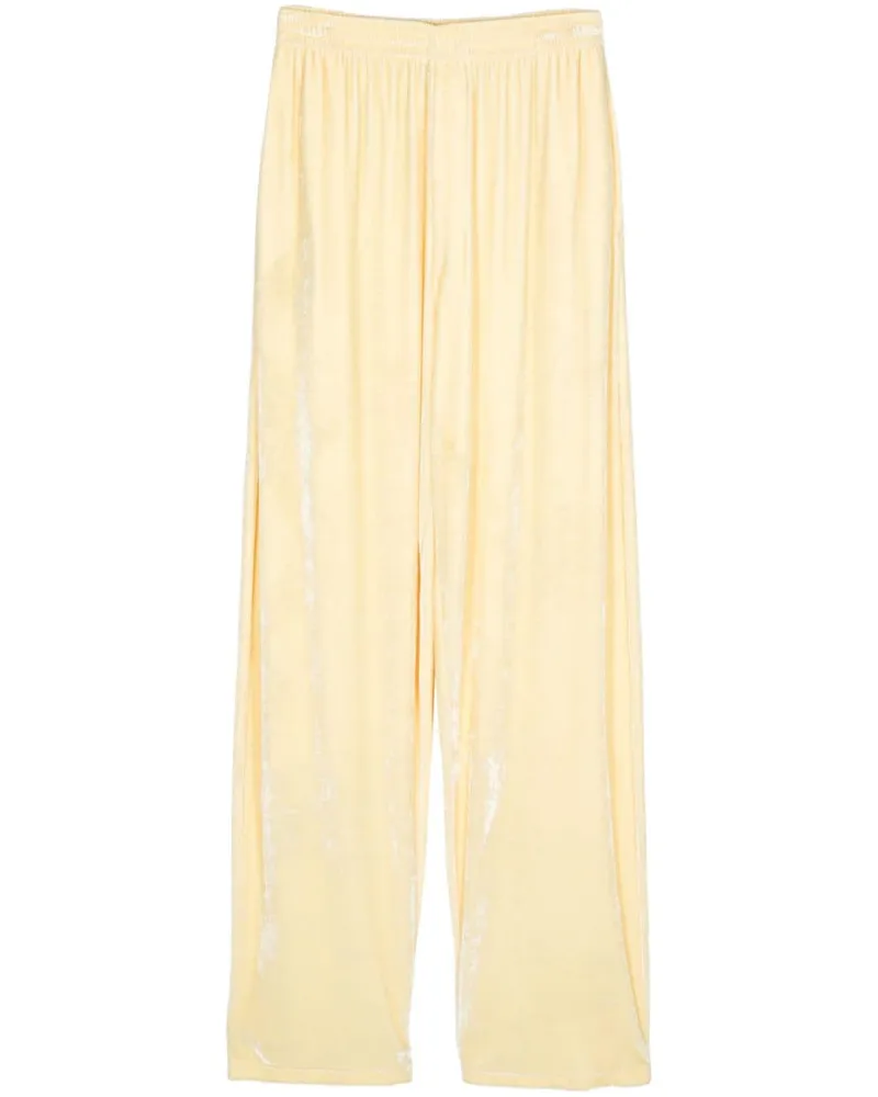 Balenciaga Straight-Leg-Hose aus Samt - Gelb Gelb