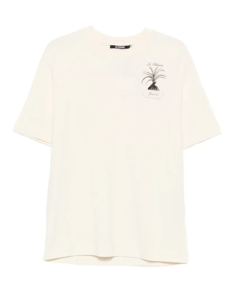 Jacquemus T-Shirt mit Logo-Print - Nude Nude